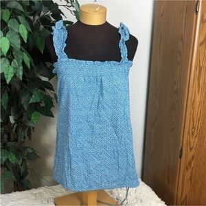Arizona Jean Company ruffled strap tank top Woman’s size XL patterned